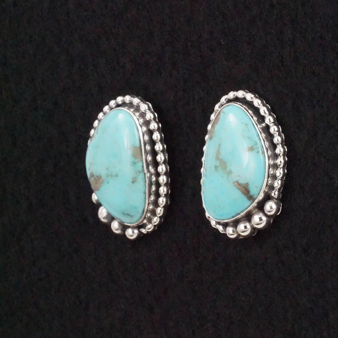 Betty Tom Turquoise & Sterling Silver Earrings