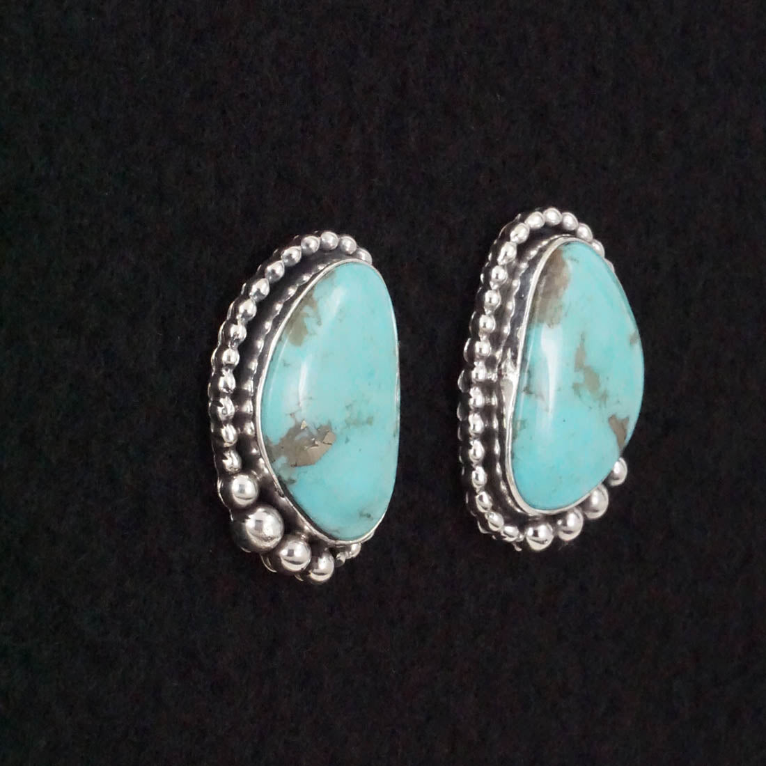 Betty Tom Turquoise & Sterling Silver Earrings