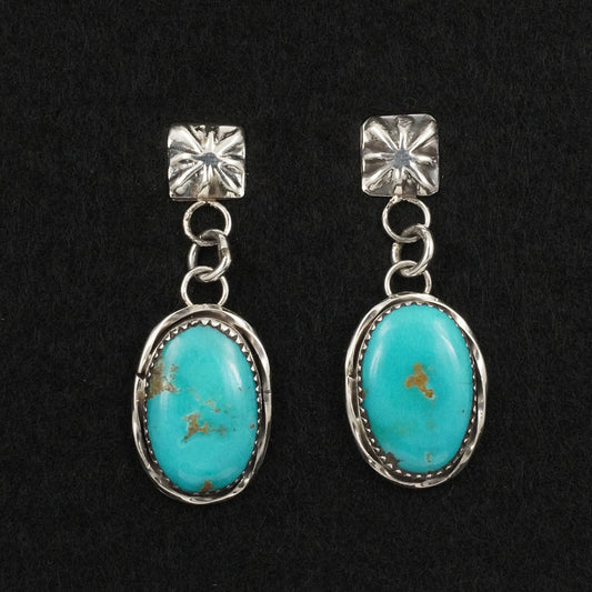 Ernest Hawthorne Turquoise & Sterling Silver Earrings