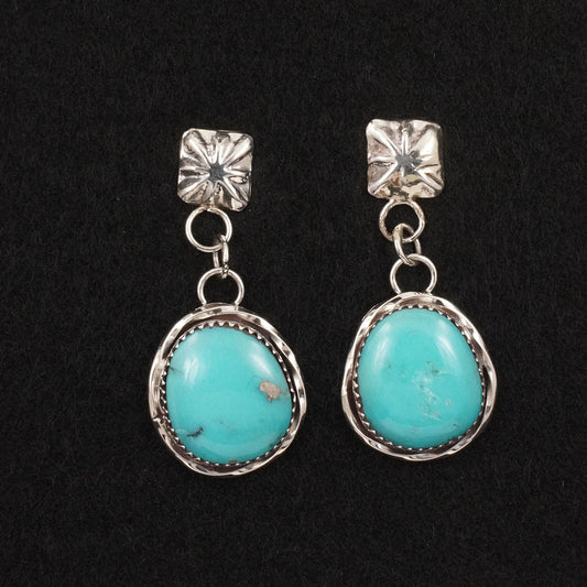 Ernest Hawthorne Turquoise & Sterling Silver Earrings