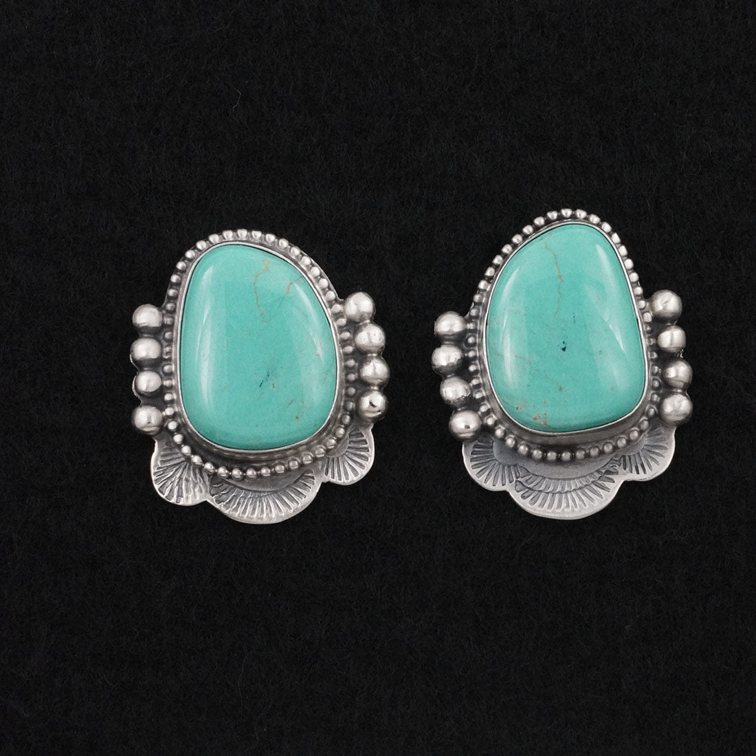 Bobby Johnson Turquoise & Sterling Silver Earrings