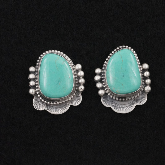 Bobby Johnson Turquoise & Sterling Silver Earrings