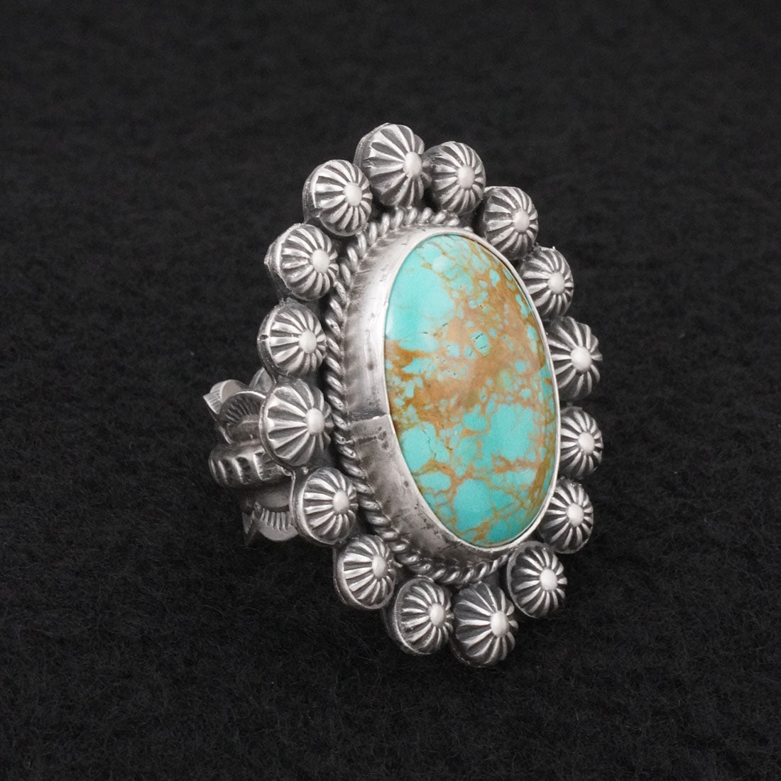 Michael Calladitto Turquoise & Sterling Silver Ring Size 7
