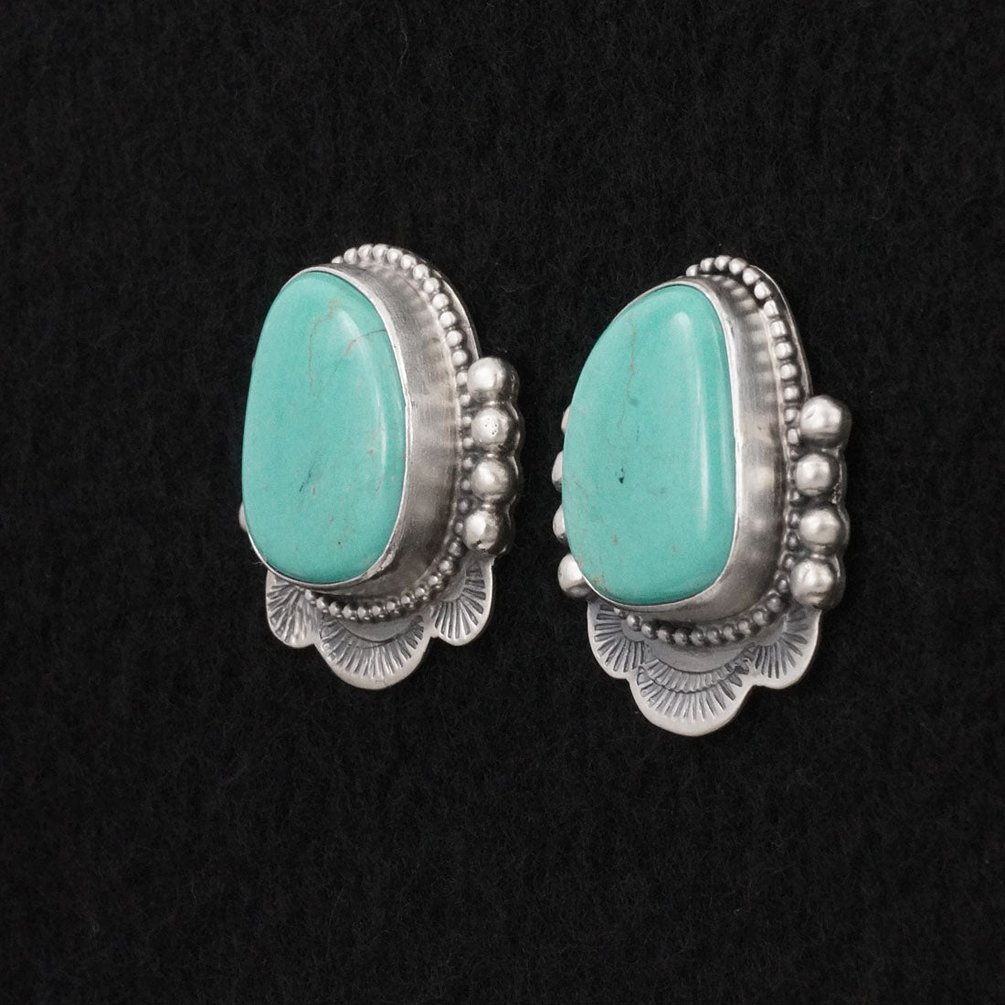 Bobby Johnson Turquoise & Sterling Silver Earrings