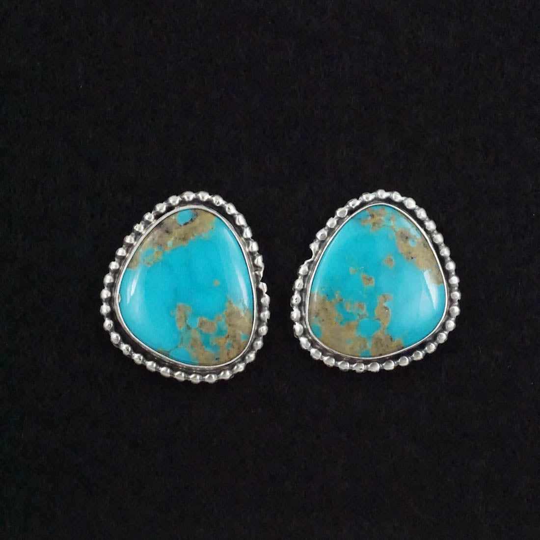 Betty Tom Turquoise & Sterling Silver Earrings