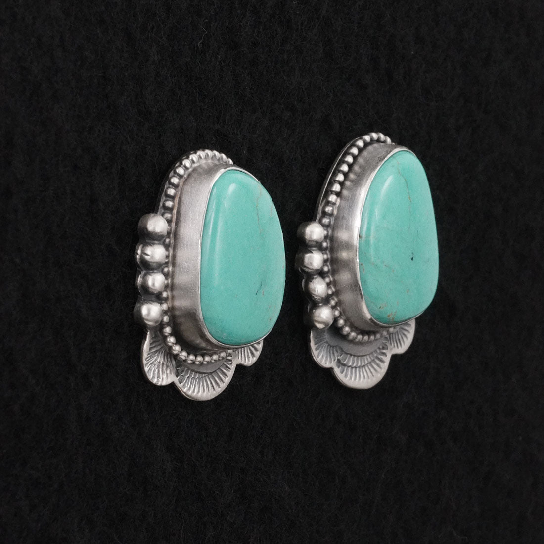 Bobby Johnson Turquoise & Sterling Silver Earrings
