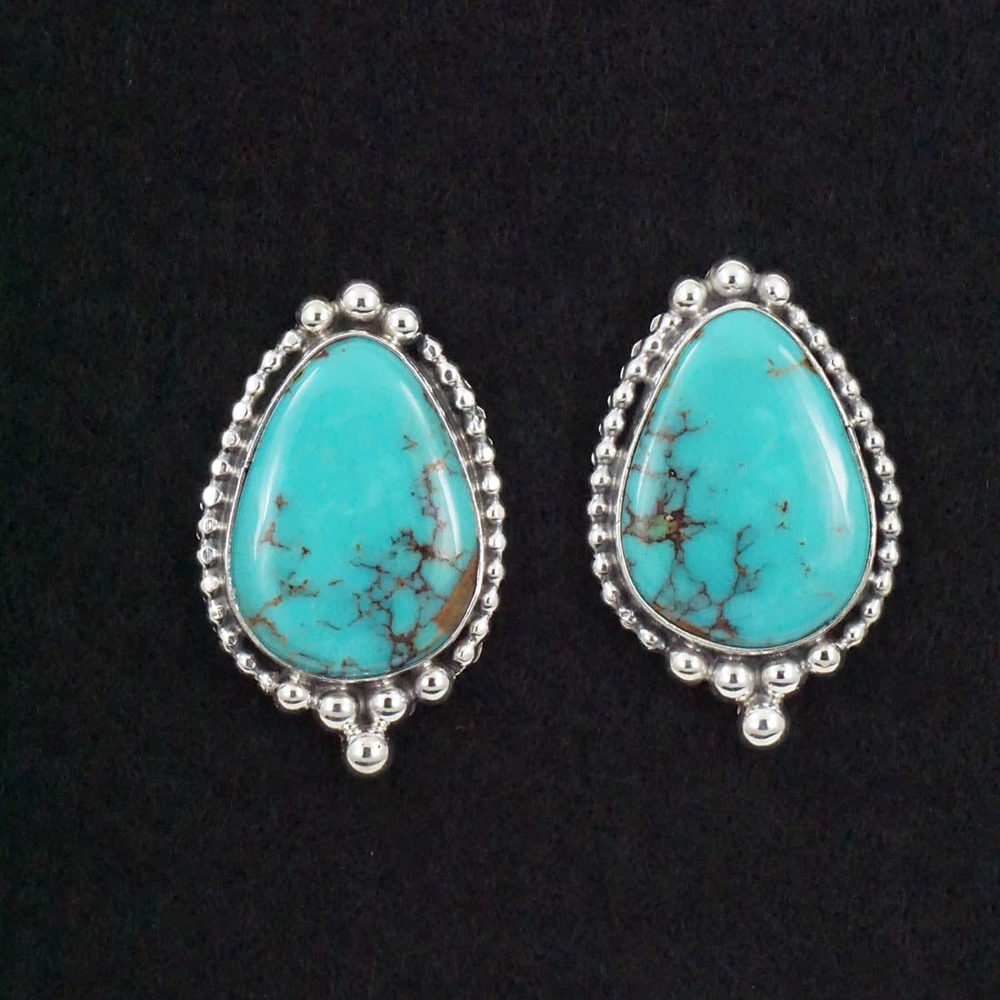 Betty Tom Turquoise & Sterling Silver Earrings