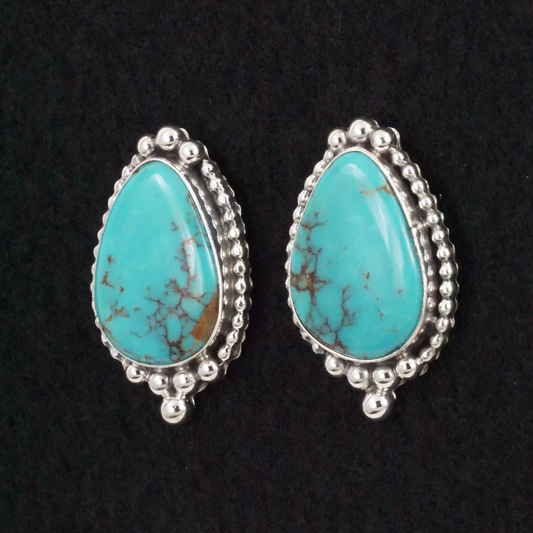 Betty Tom Turquoise & Sterling Silver Earrings