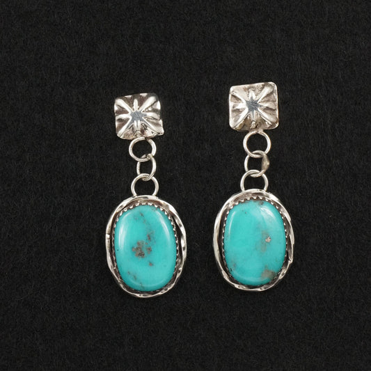Ernest Hawthorne Turquoise & Sterling Silver Earrings