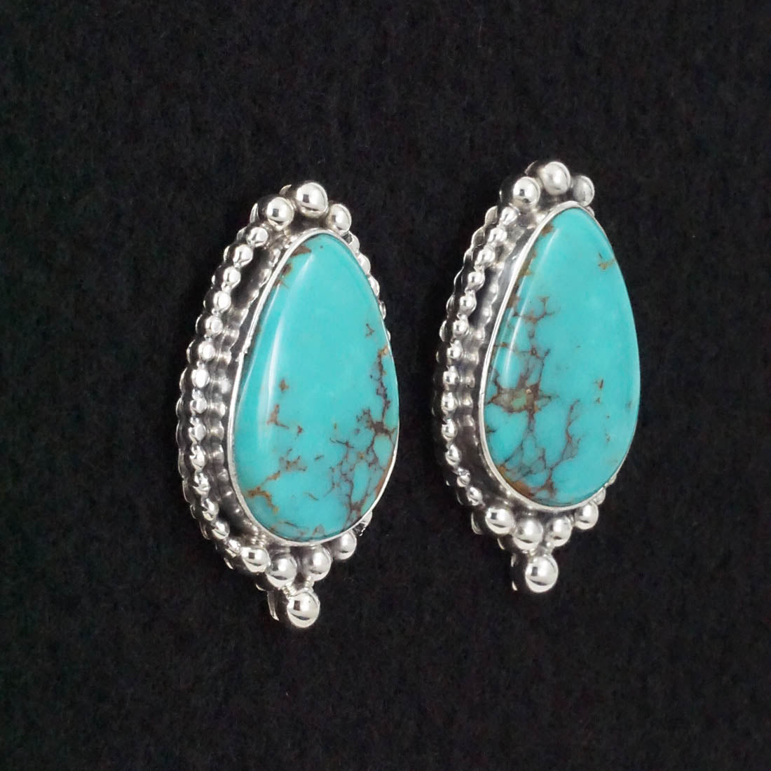 Betty Tom Turquoise & Sterling Silver Earrings