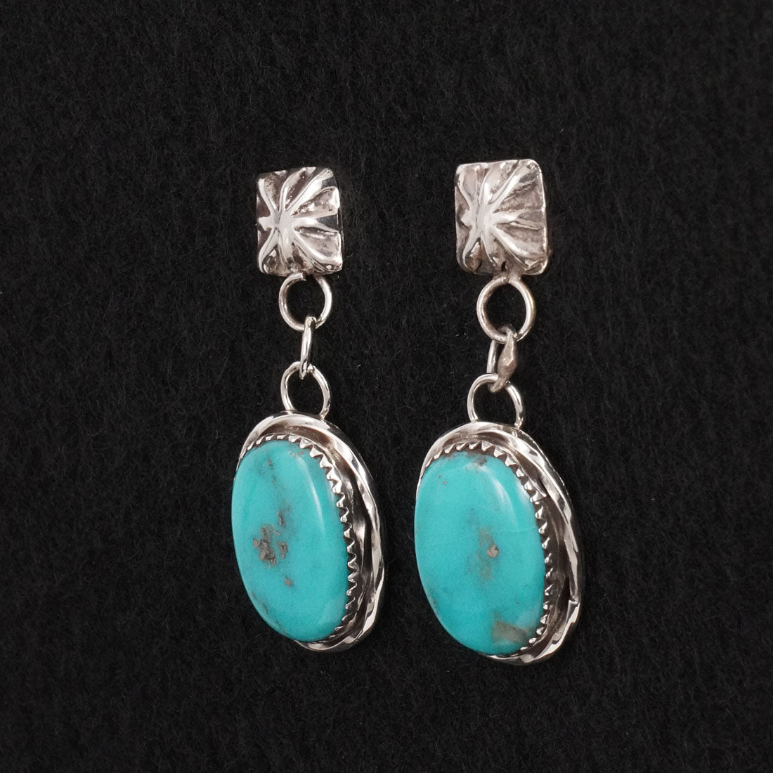 Ernest Hawthorne Turquoise & Sterling Silver Earrings