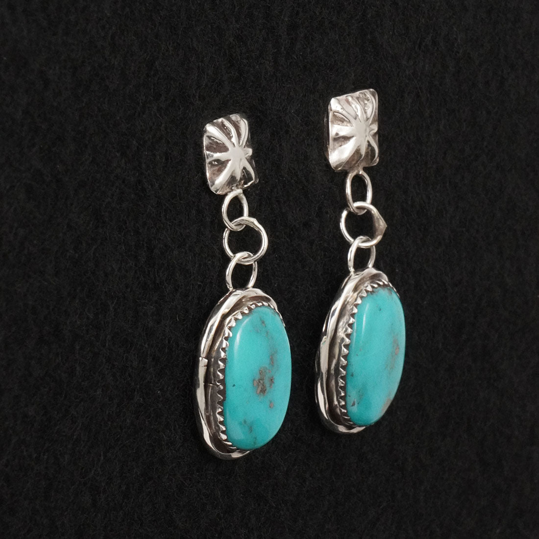 Ernest Hawthorne Turquoise & Sterling Silver Earrings
