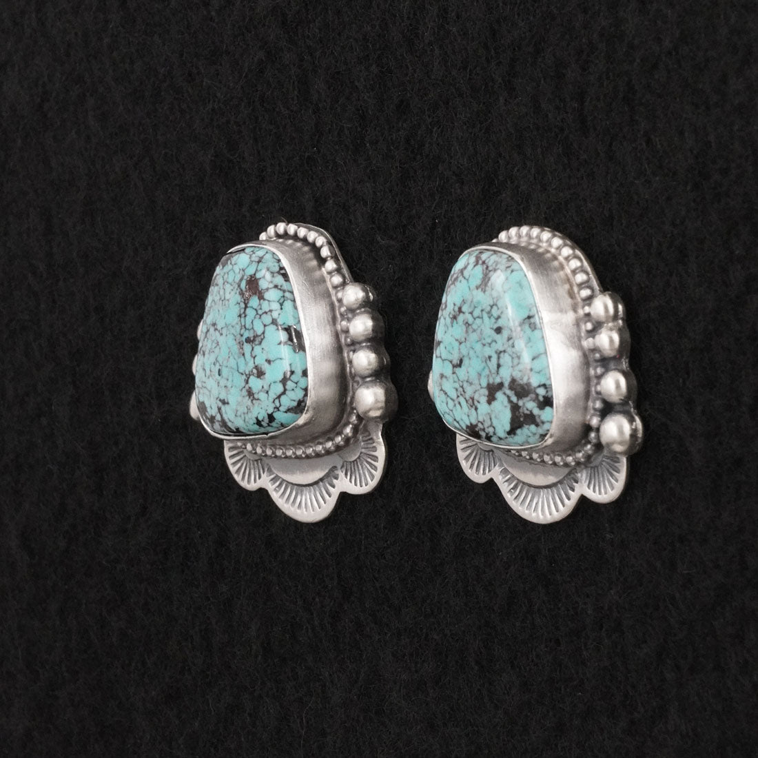 Bobby Johnson Turquoise & Sterling Silver Earrings