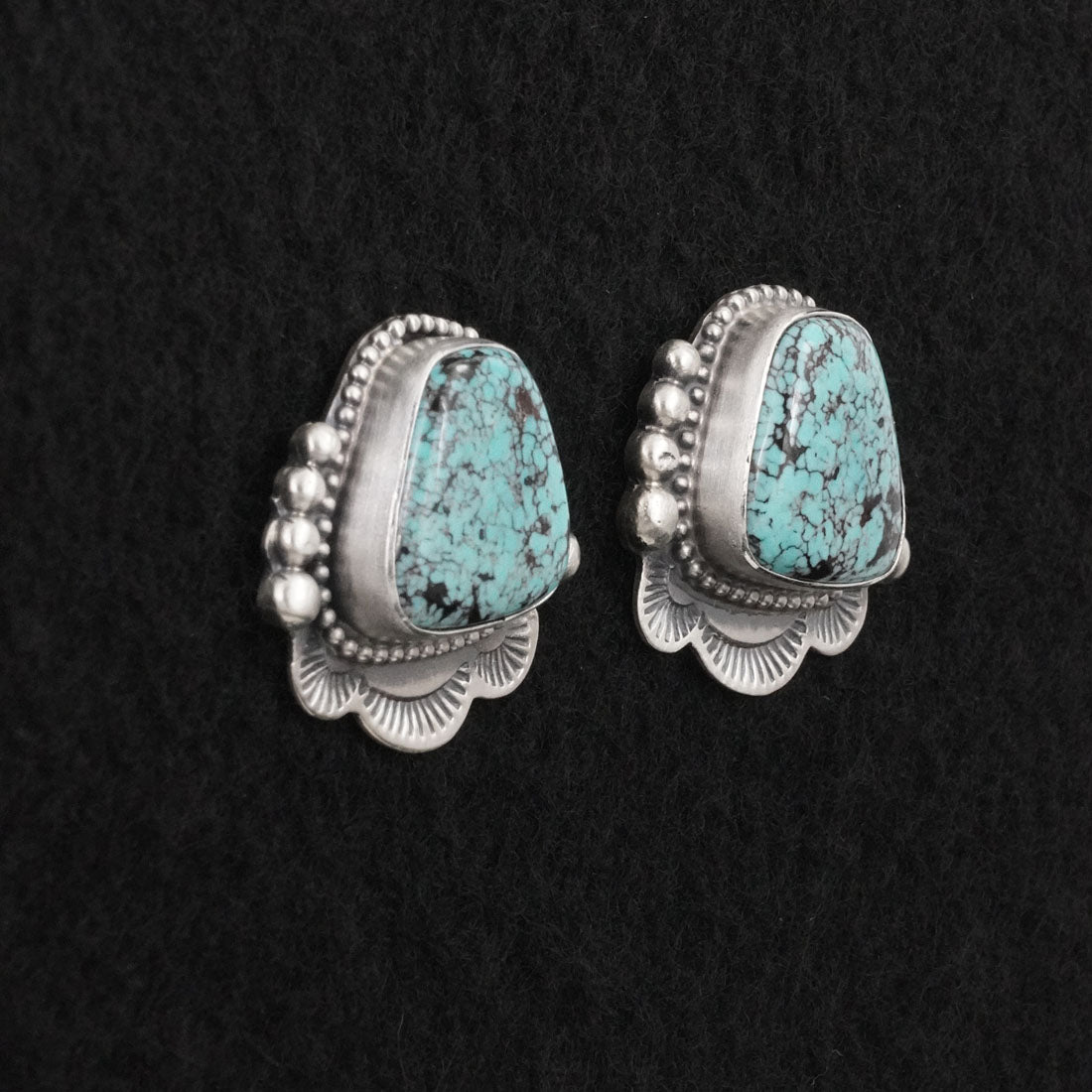 Bobby Johnson Turquoise & Sterling Silver Earrings