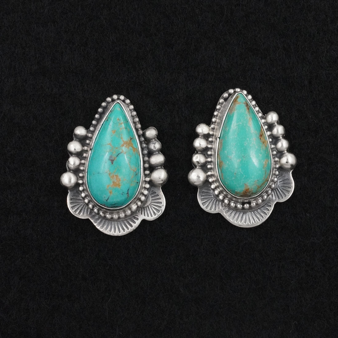 Bobby Johnson Turquoise & Sterling Silver Earrings