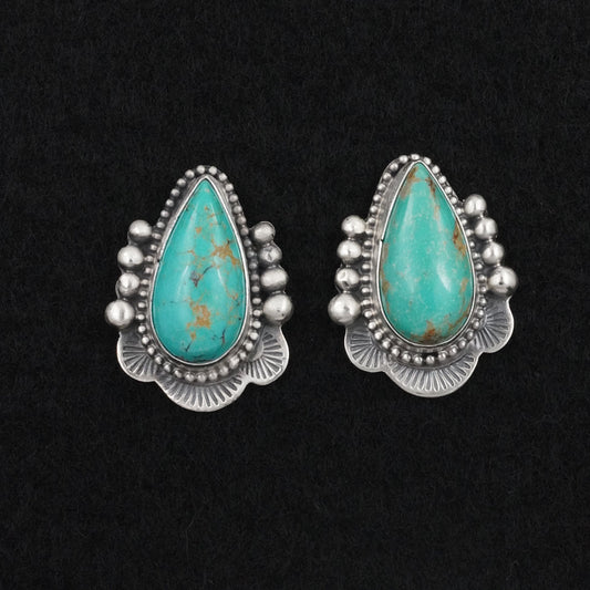 Bobby Johnson Turquoise & Sterling Silver Earrings