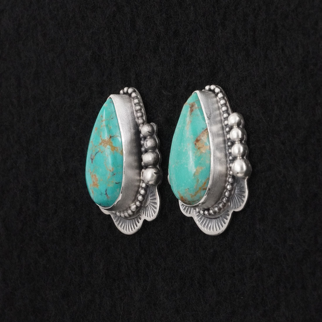 Bobby Johnson Turquoise & Sterling Silver Earrings