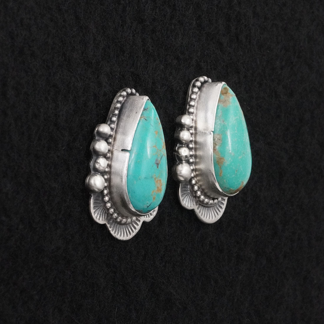 Bobby Johnson Turquoise & Sterling Silver Earrings