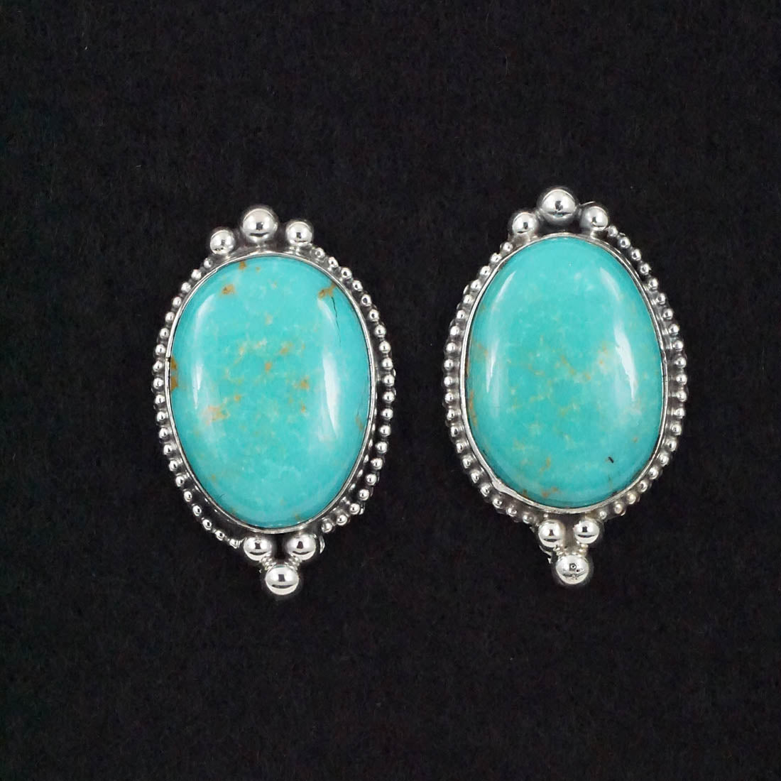 Betty Tom Turquoise & Sterling Silver Earrings