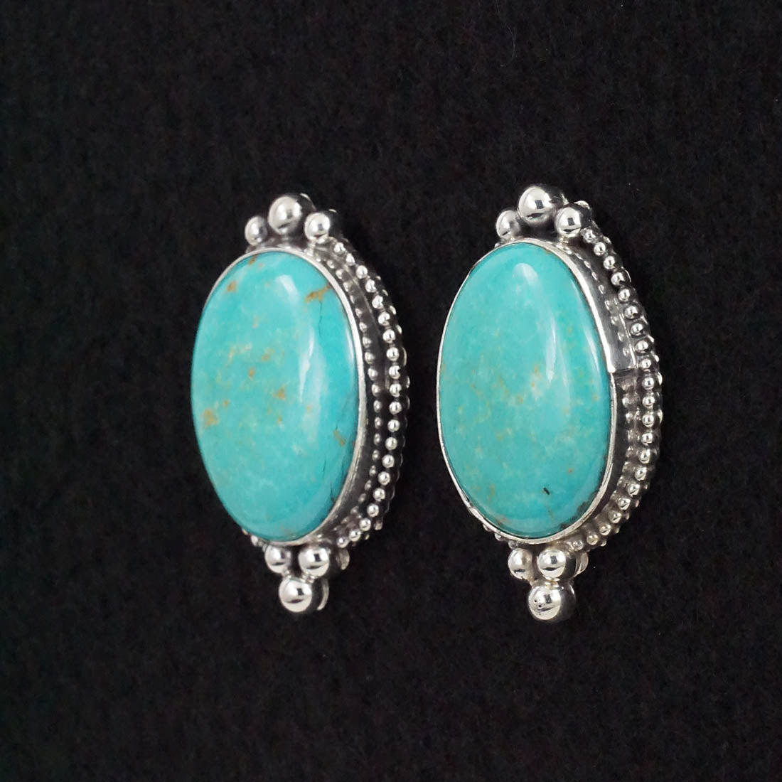 Betty Tom Turquoise & Sterling Silver Earrings