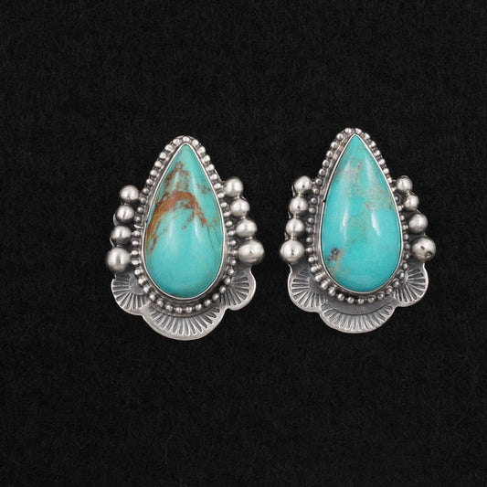 Bobby Johnson Turquoise & Sterling Silver Earrings