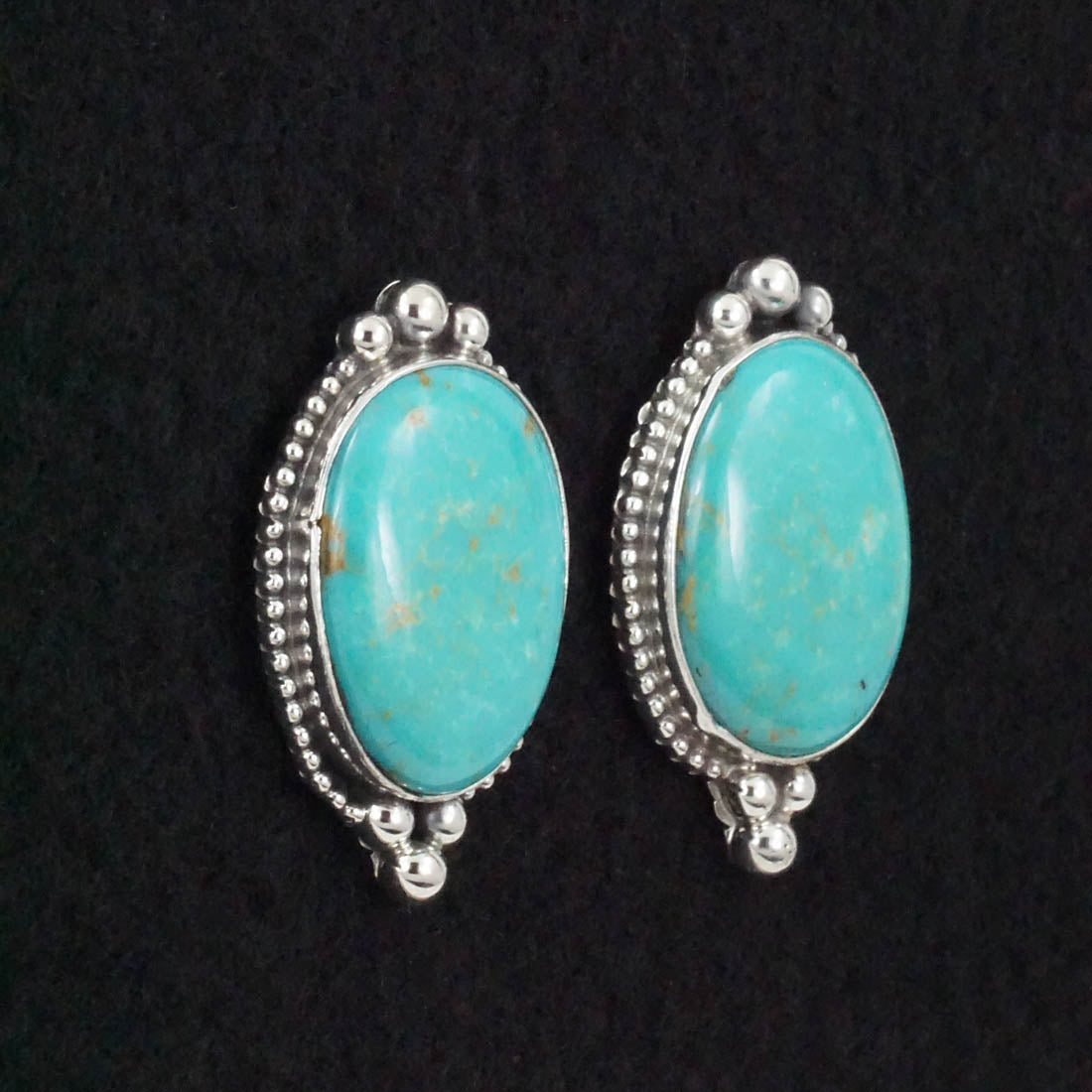 Betty Tom Turquoise & Sterling Silver Earrings