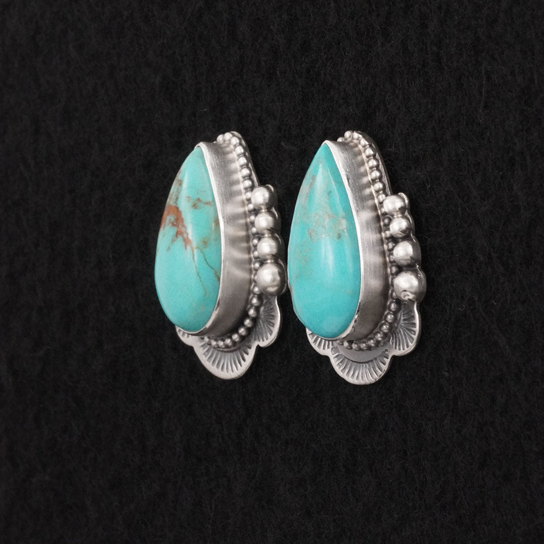 Bobby Johnson Turquoise & Sterling Silver Earrings