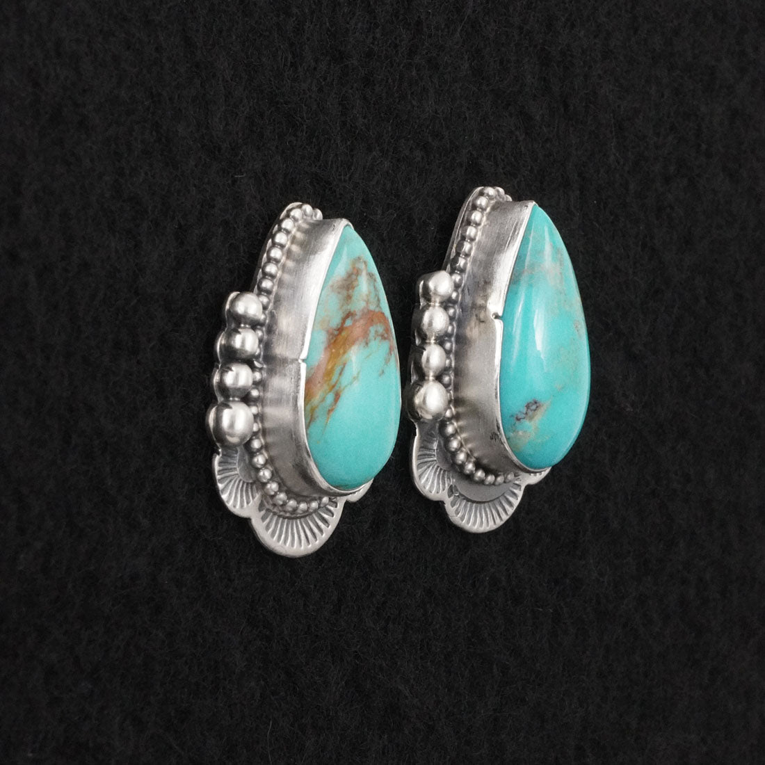 Bobby Johnson Turquoise & Sterling Silver Earrings