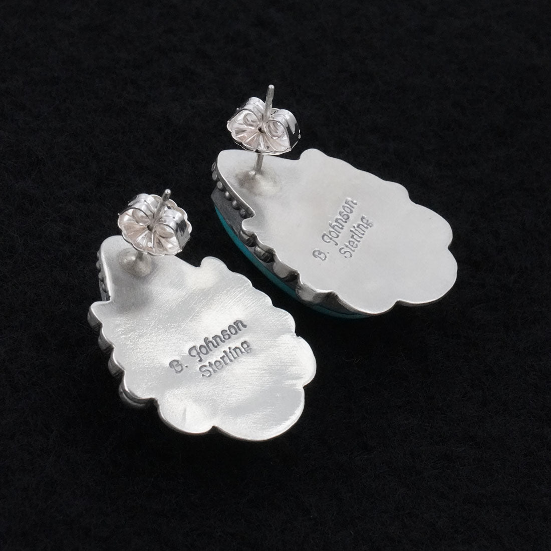 Bobby Johnson Turquoise & Sterling Silver Earrings