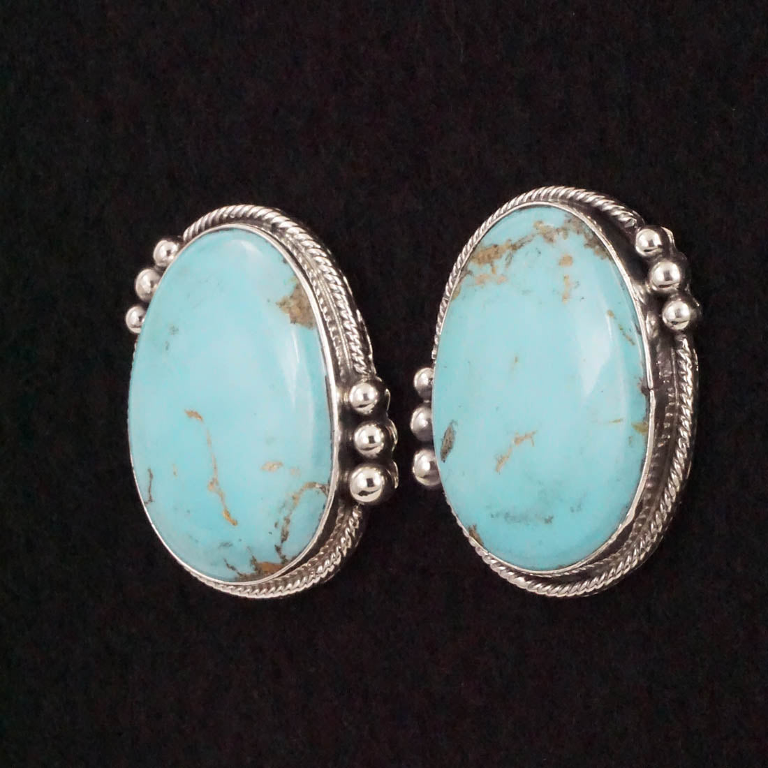 Betty Tom Turquoise & Sterling Silver Earrings