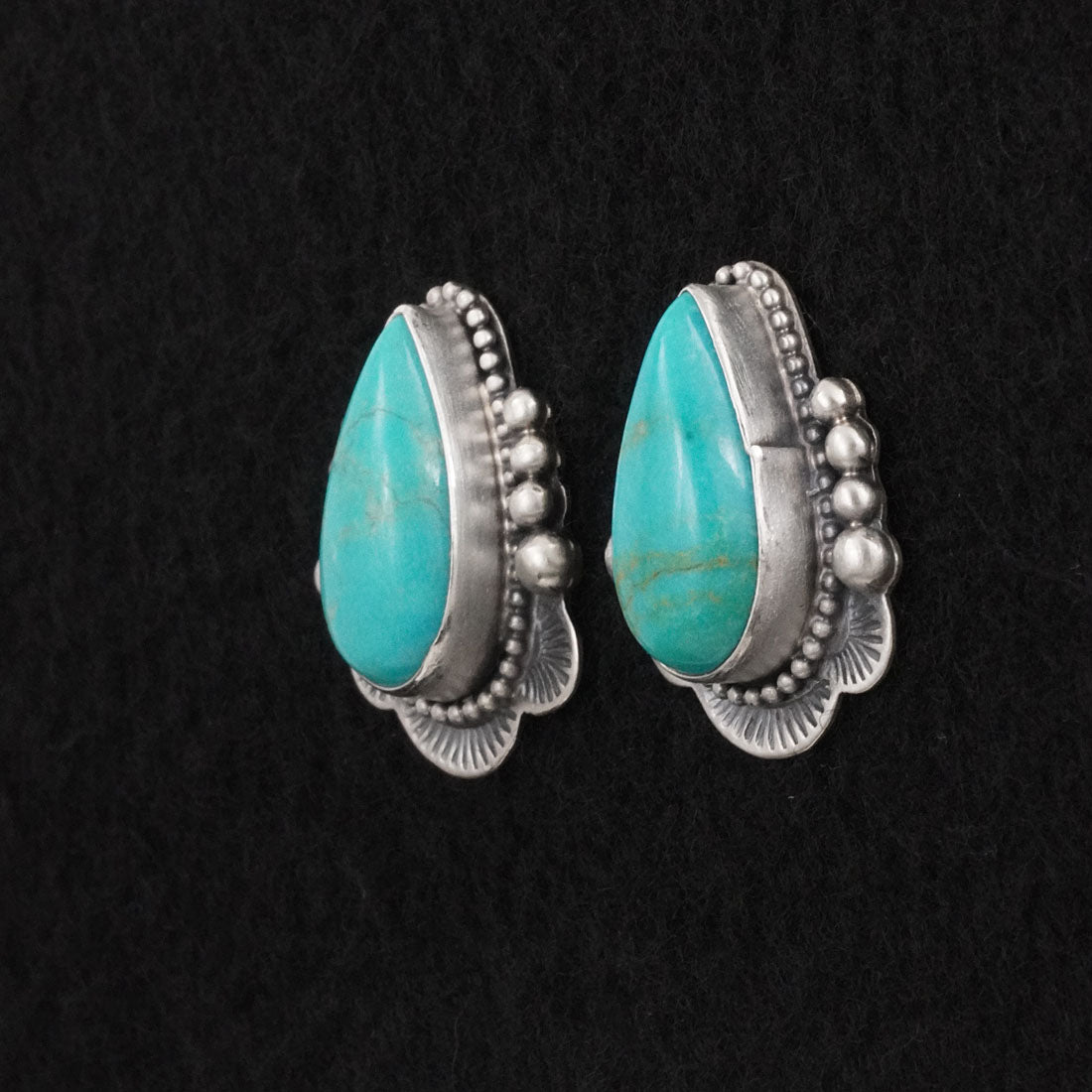 Bobby Johnson Turquoise & Sterling Silver Earrings