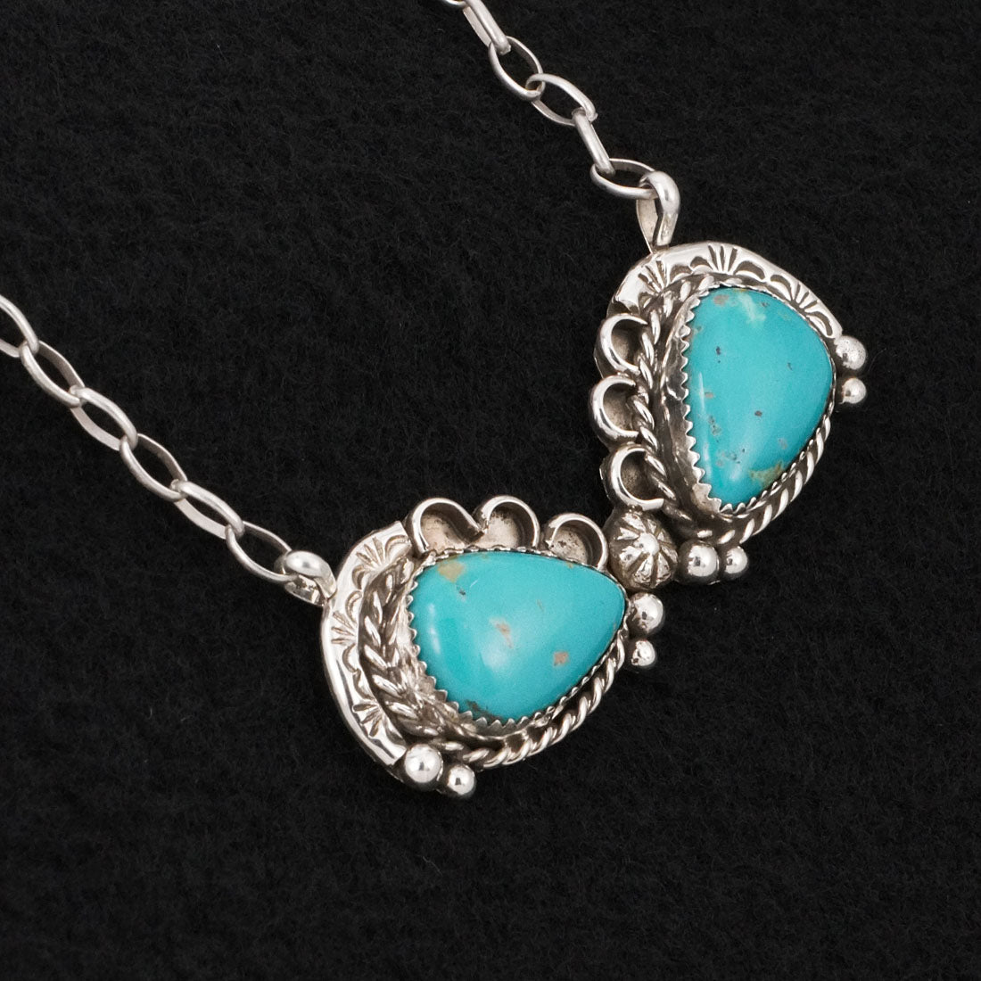 Phil Nez Turquoise & Sterling Silver Necklace