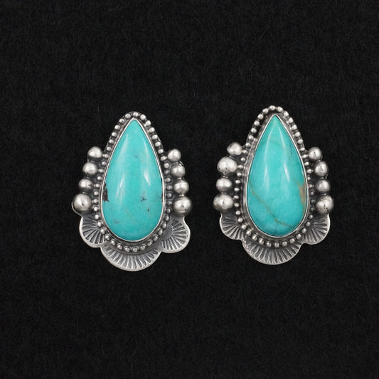 Bobby Johnson Turquoise & Sterling Silver Earrings