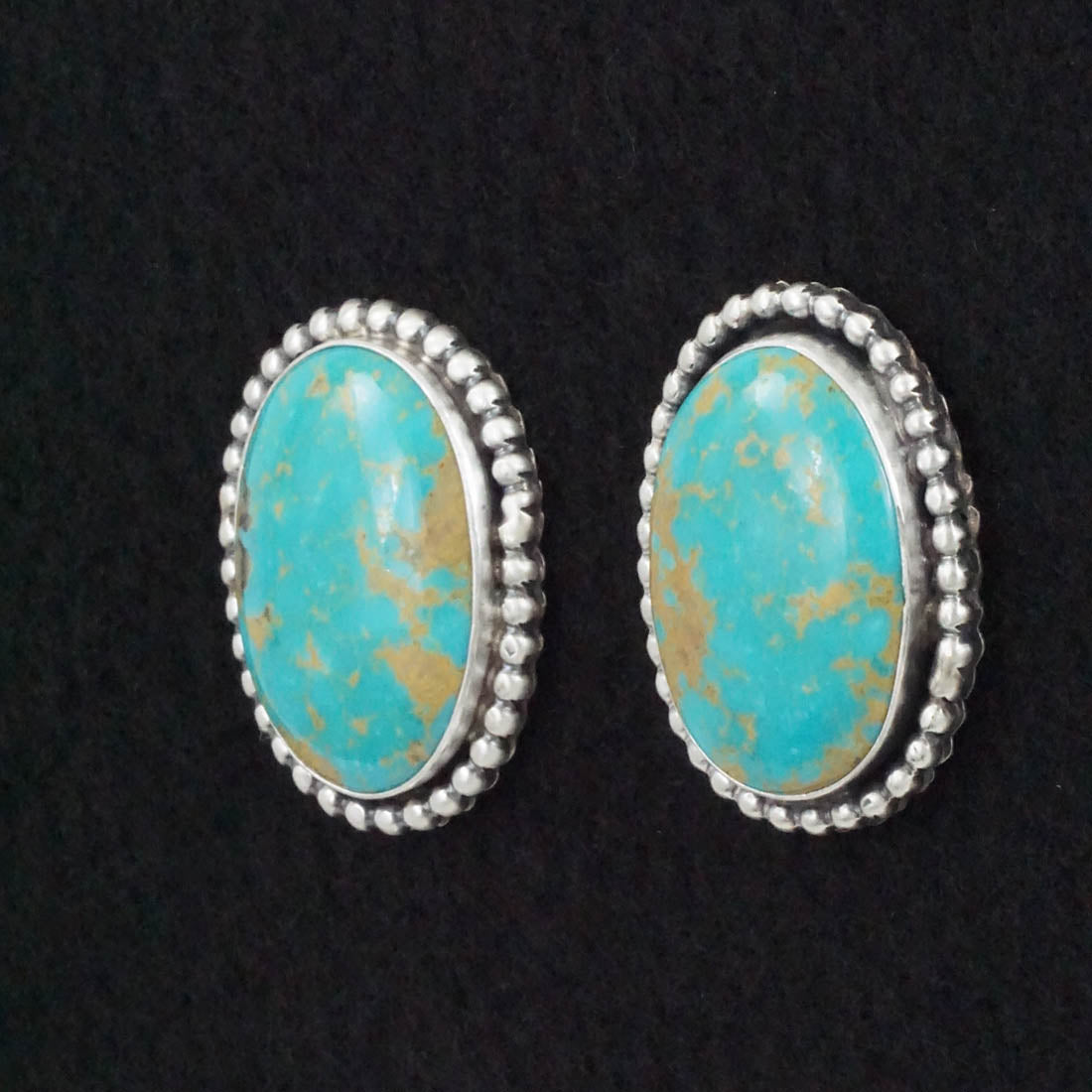 Betty Tom Turquoise & Sterling Silver Earrings