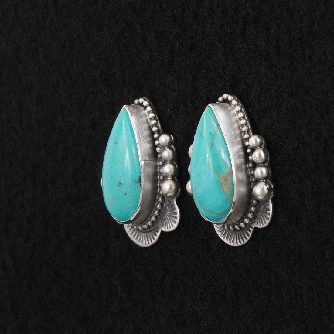 Bobby Johnson Turquoise & Sterling Silver Earrings