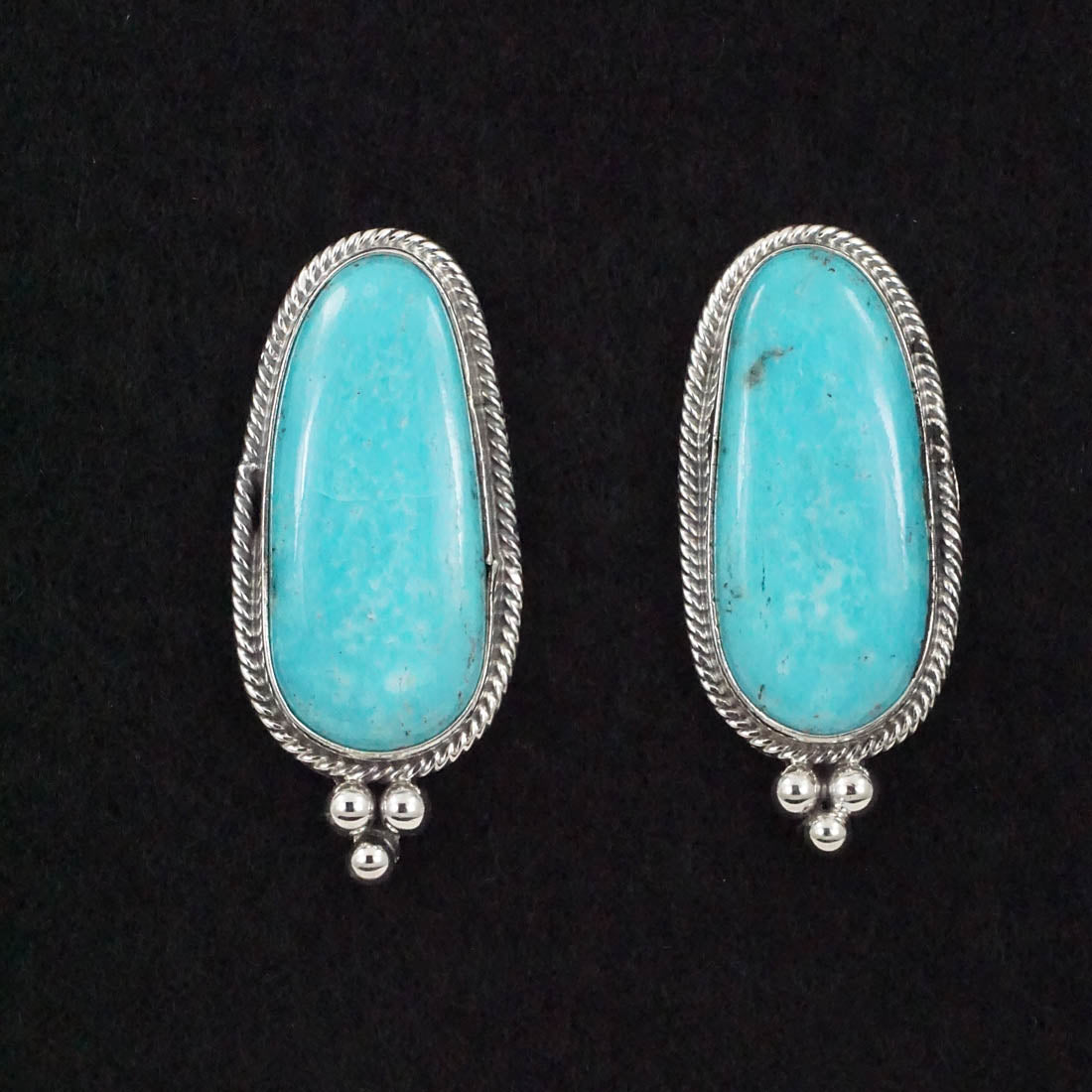 Betty Tom Turquoise & Sterling Silver Earrings