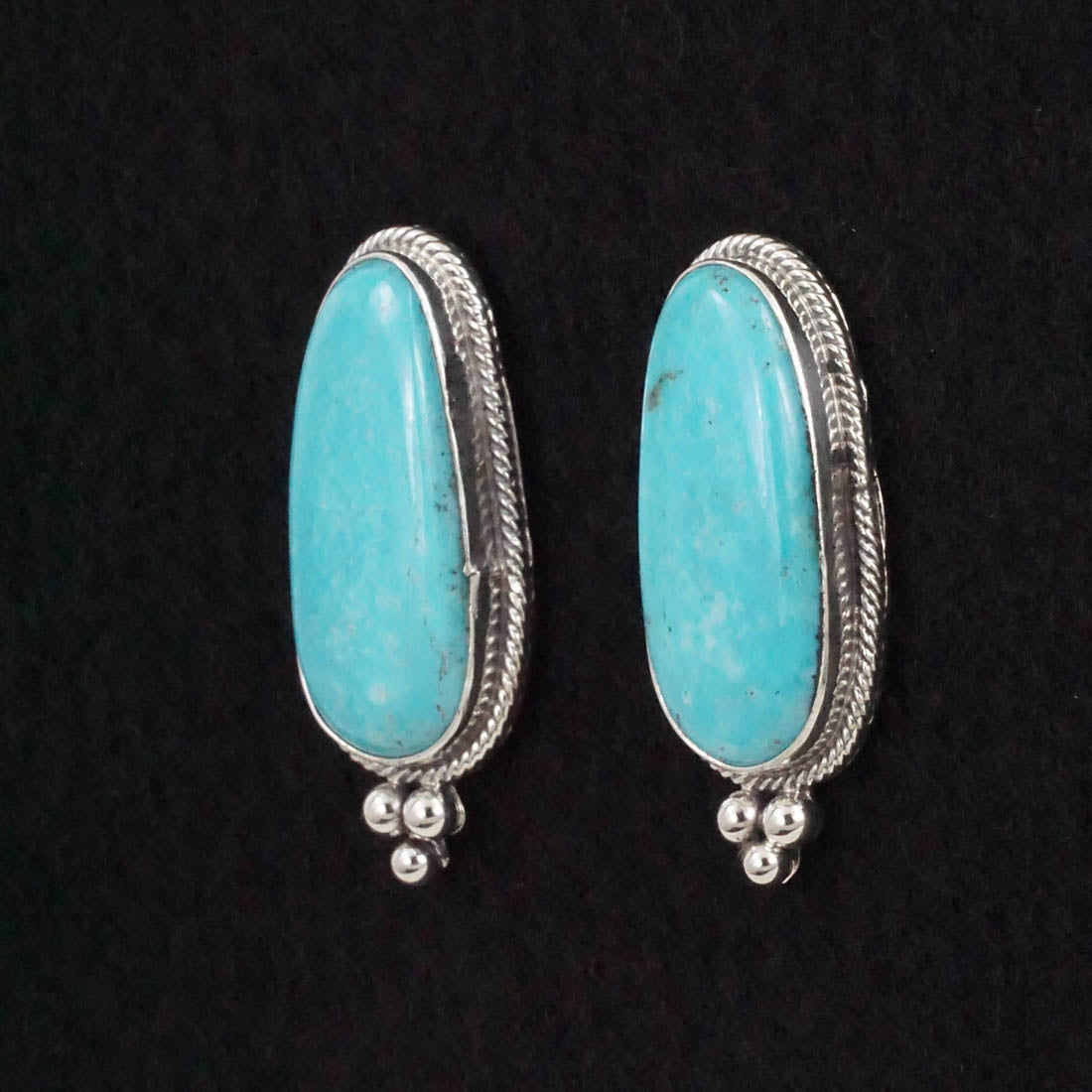 Betty Tom Turquoise & Sterling Silver Earrings