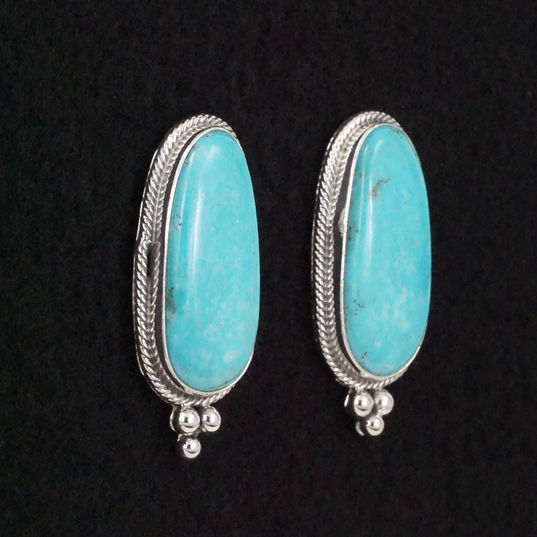 Betty Tom Turquoise & Sterling Silver Earrings