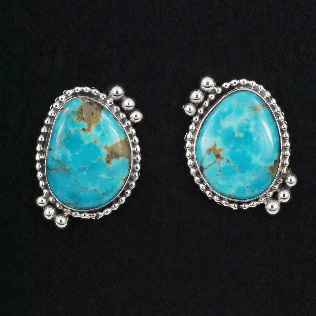 Betty Tom Turquoise & Sterling Silver Earrings