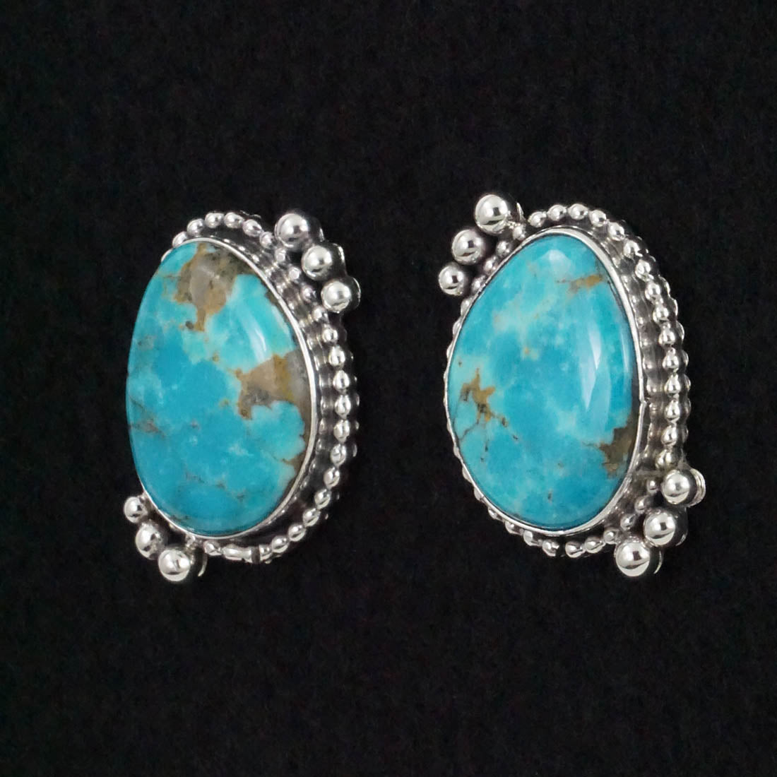 Betty Tom Turquoise & Sterling Silver Earrings