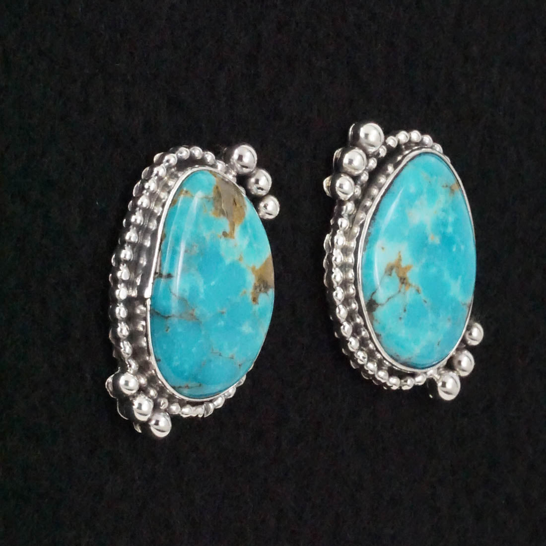 Betty Tom Turquoise & Sterling Silver Earrings