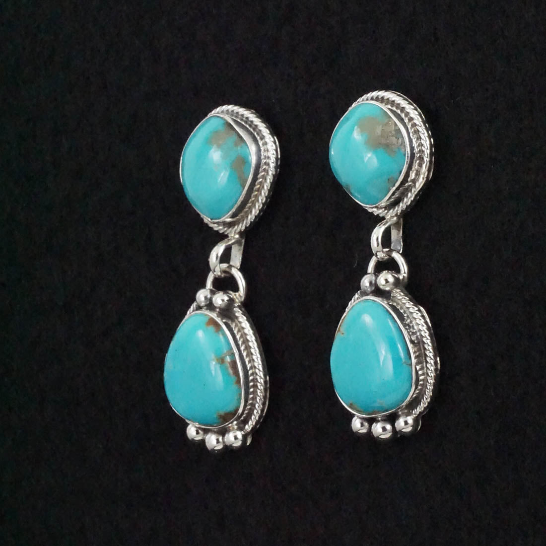 Betty Tom Turquoise & Sterling Silver Earrings