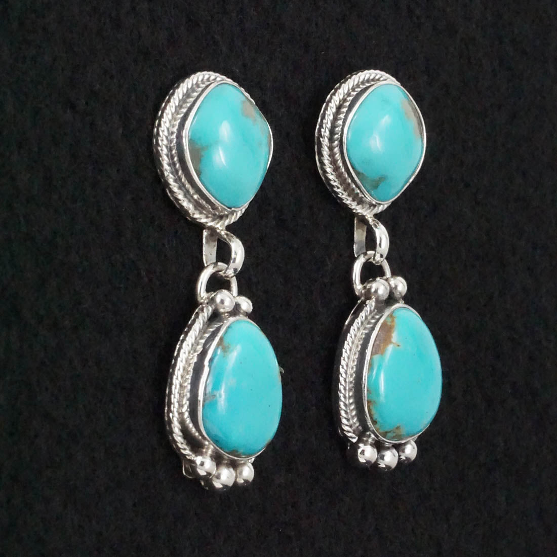 Betty Tom Turquoise & Sterling Silver Earrings