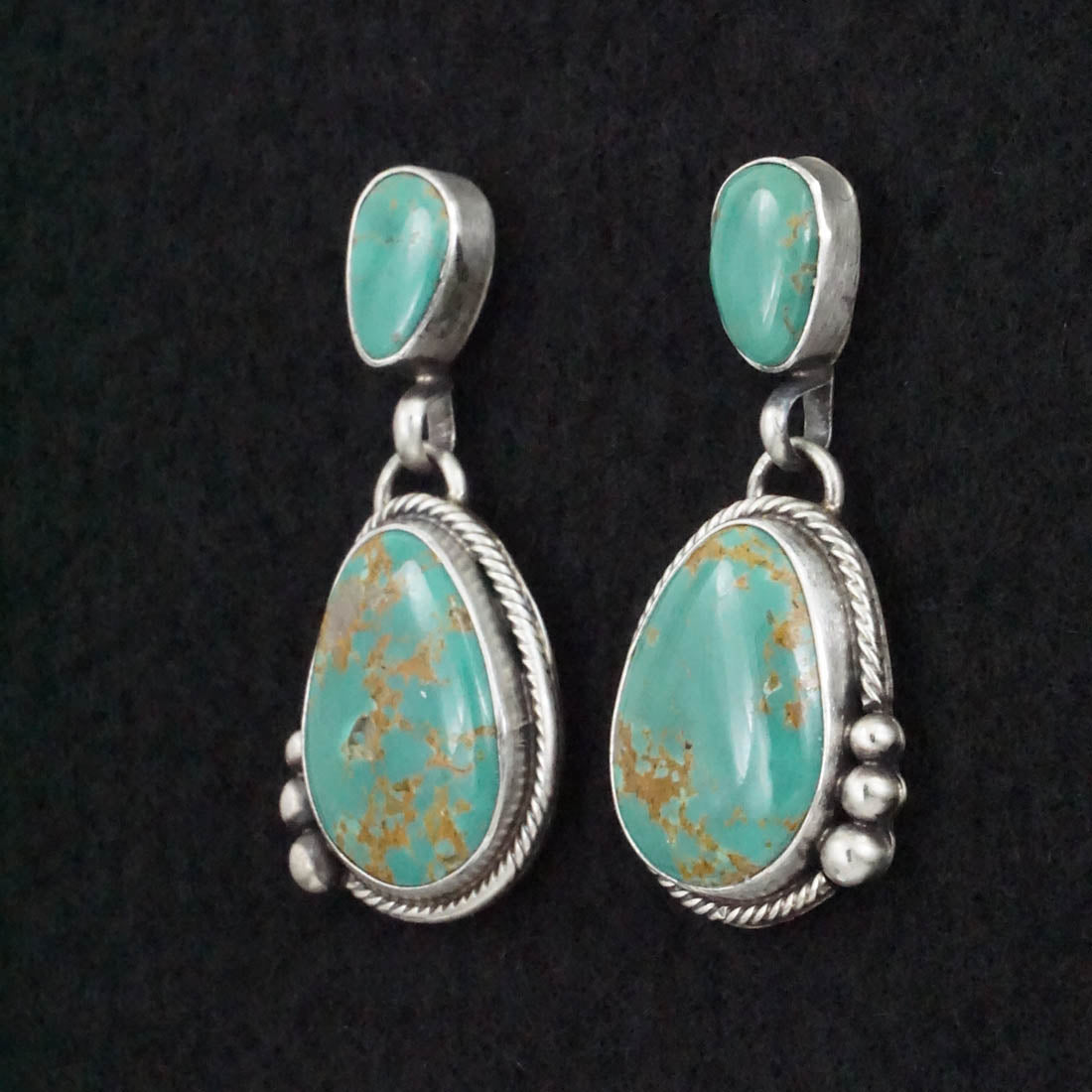 Betty Tom Turquoise & Sterling Silver Earrings