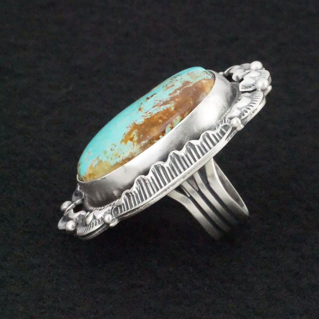 Randy Boyd Turquoise & Sterling Silver Ring Size 6.75