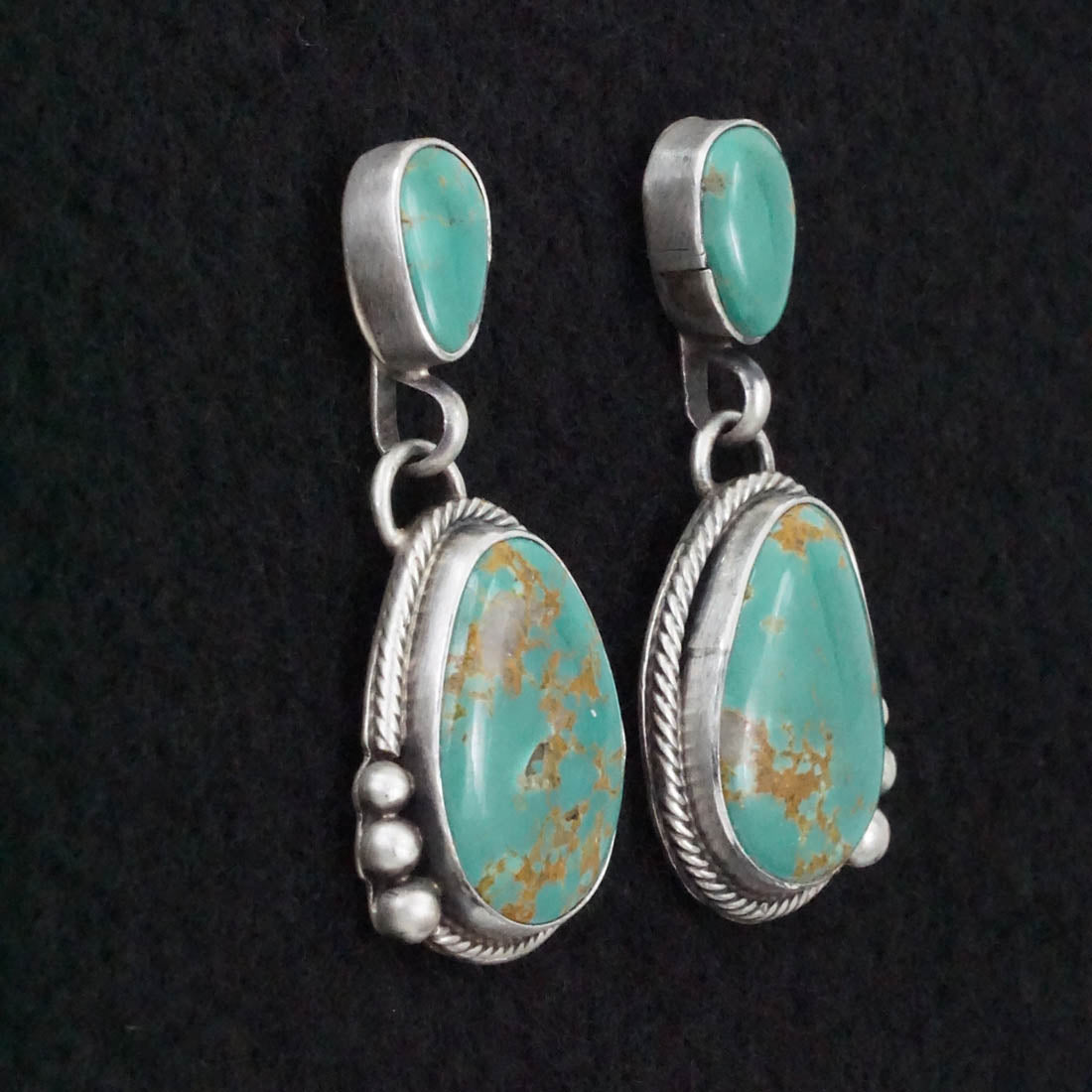 Betty Tom Turquoise & Sterling Silver Earrings