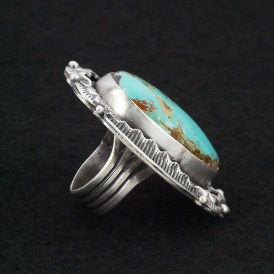 Randy Boyd Turquoise & Sterling Silver Ring Size 6.75