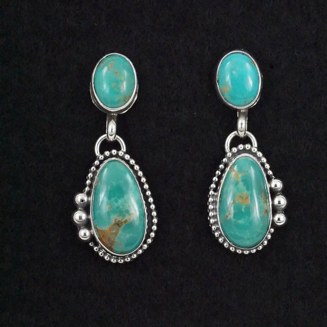 Betty Tom Turquoise & Sterling Silver Earrings