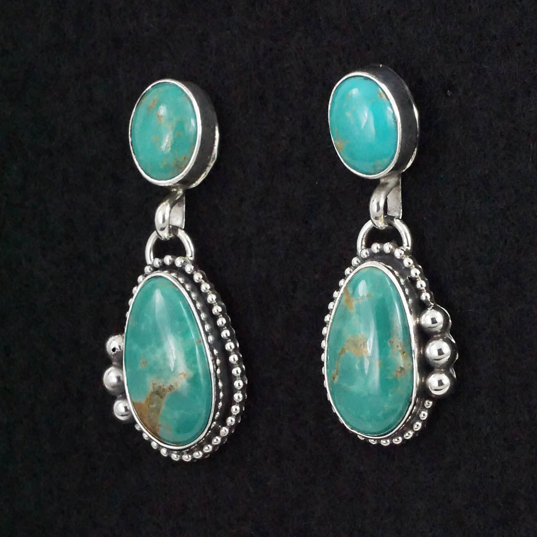 Betty Tom Turquoise & Sterling Silver Earrings