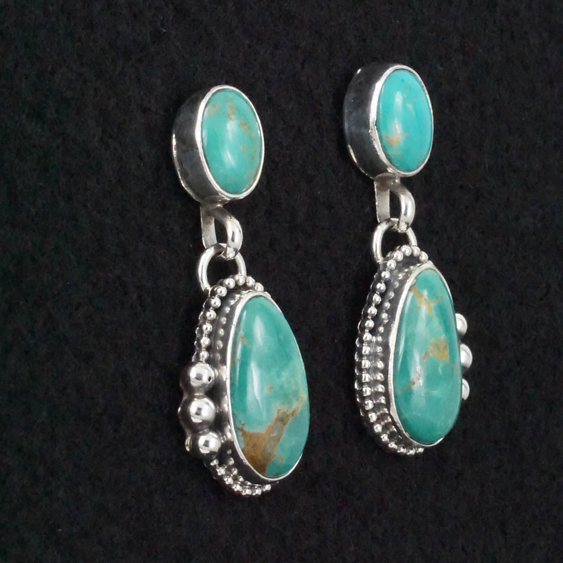 Betty Tom Turquoise & Sterling Silver Earrings